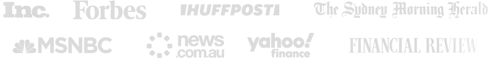 Inc, Forbes, HuffPost, The Sydney Morning Herald, Yahoo, MSNBC, news.com.au, Financial Review